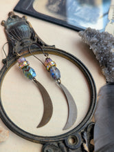 Load image into Gallery viewer, Crescent Moon Earrings - Iridescent