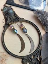 Load image into Gallery viewer, Crescent Moon Earrings - Iridescent