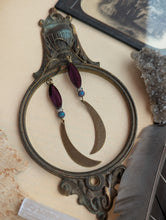Load image into Gallery viewer, Crescent Moon Earrings - Deep Purple