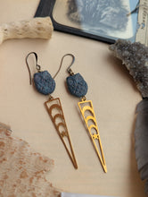 Load image into Gallery viewer, Owl and Moon Phase Earrings