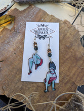 Load image into Gallery viewer, Beetlejuice Magician&#39;s Assistant Earrings 2