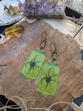 Load image into Gallery viewer, Black Widow Spider Jar Earrings 2