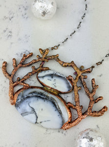 Electroformed Winter Branches with Dendritic Opal - 6 - Minxes' Trinkets