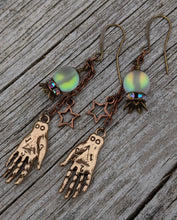 Load image into Gallery viewer, Palmistry and Fortune Teller Crystal Ball Earrings - Minxes&#39; Trinkets