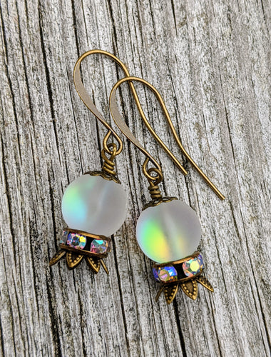Crystal Ball Earrings - The Future is Murky - Minxes' Trinkets