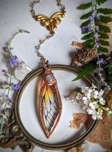 Load image into Gallery viewer, Relic Fairy Wing Rosary Necklace - Resin and Copper Electroformed 2