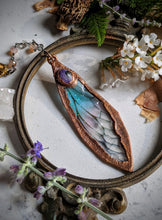Load image into Gallery viewer, Relic Fairy Wing Rosary Necklace - Resin and Copper Electroformed 3