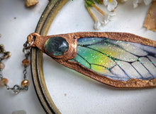 Load image into Gallery viewer, Relic Fairy Wing Rosary Necklace - Resin and Copper Electroformed 14