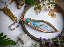 Load image into Gallery viewer, Relic Fairy Wing Rosary Necklace - Resin and Copper Electroformed 16