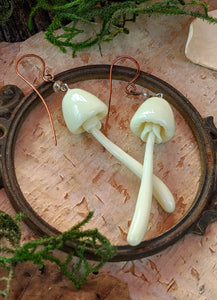 Ethereal Glow-in-the-Dark Mushroom Earrings - #1