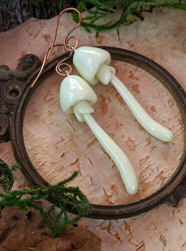 Ethereal Glow-in-the-Dark Mushroom Earrings - #2