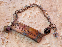 Load image into Gallery viewer, Wrist Reminder Copper Electroformed Bracelet - LOVE IS LOVE