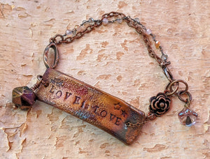 Wrist Reminder Copper Electroformed Bracelet - LOVE IS LOVE