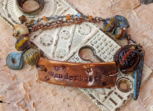 Wrist Reminder Copper Electroformed Bracelet - WANDERLUST