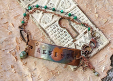 Load image into Gallery viewer, Wrist Reminder Copper Electroformed Bracelet - RESIST