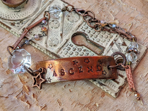 HOLD FOR JESS POLM Wrist Reminder Copper Electroformed Bracelet - ASCEND