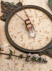 Quartz Point Electroformed Necklace - #6