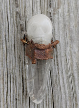 Load image into Gallery viewer, Electroformed Quartz Skull and Ckear Quartz Point - Minxes&#39; Trinkets