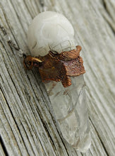 Load image into Gallery viewer, Electroformed Quartz Skull and Ckear Quartz Point - Minxes&#39; Trinkets