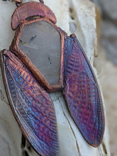 Load image into Gallery viewer, Electroformed Cicada-Winged Coffin Necklace - Light - Minxes&#39; Trinkets