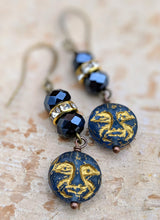 Load image into Gallery viewer, Man in the Moon Earrings - Minxes&#39; Trinkets