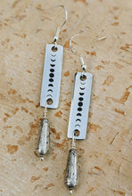 Load image into Gallery viewer, Moon Phase Earrings - Silver Moon - Minxes&#39; Trinkets