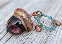 Load image into Gallery viewer, Electroformed Lampworked Glass Acorn - Purple 1 - Minxes&#39; Trinkets