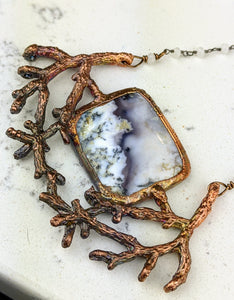 Electroformed Winter Branches with Dendritic Opal - 5 - Minxes' Trinkets