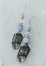 Load image into Gallery viewer, Pewter Winter Owl Earrings - Minxes&#39; Trinkets