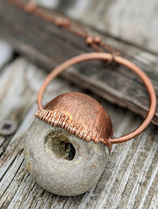 Copper Electroformed Hagstone Necklace I - Minxes' Trinkets