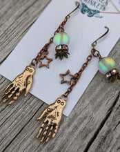 Load image into Gallery viewer, Palmistry and Fortune Teller Crystal Ball Earrings - Minxes&#39; Trinkets