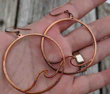Load image into Gallery viewer, Ocean Wave Copper Electroformed Earrings - Minxes&#39; Trinkets