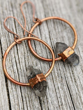 Load image into Gallery viewer, Herkimer Diamond Copper Electroformed Earrings - Minxes&#39; Trinkets
