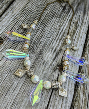Load image into Gallery viewer, Iridescent Chandelier Crystal Bellydance Necklace - Minxes&#39; Trinkets