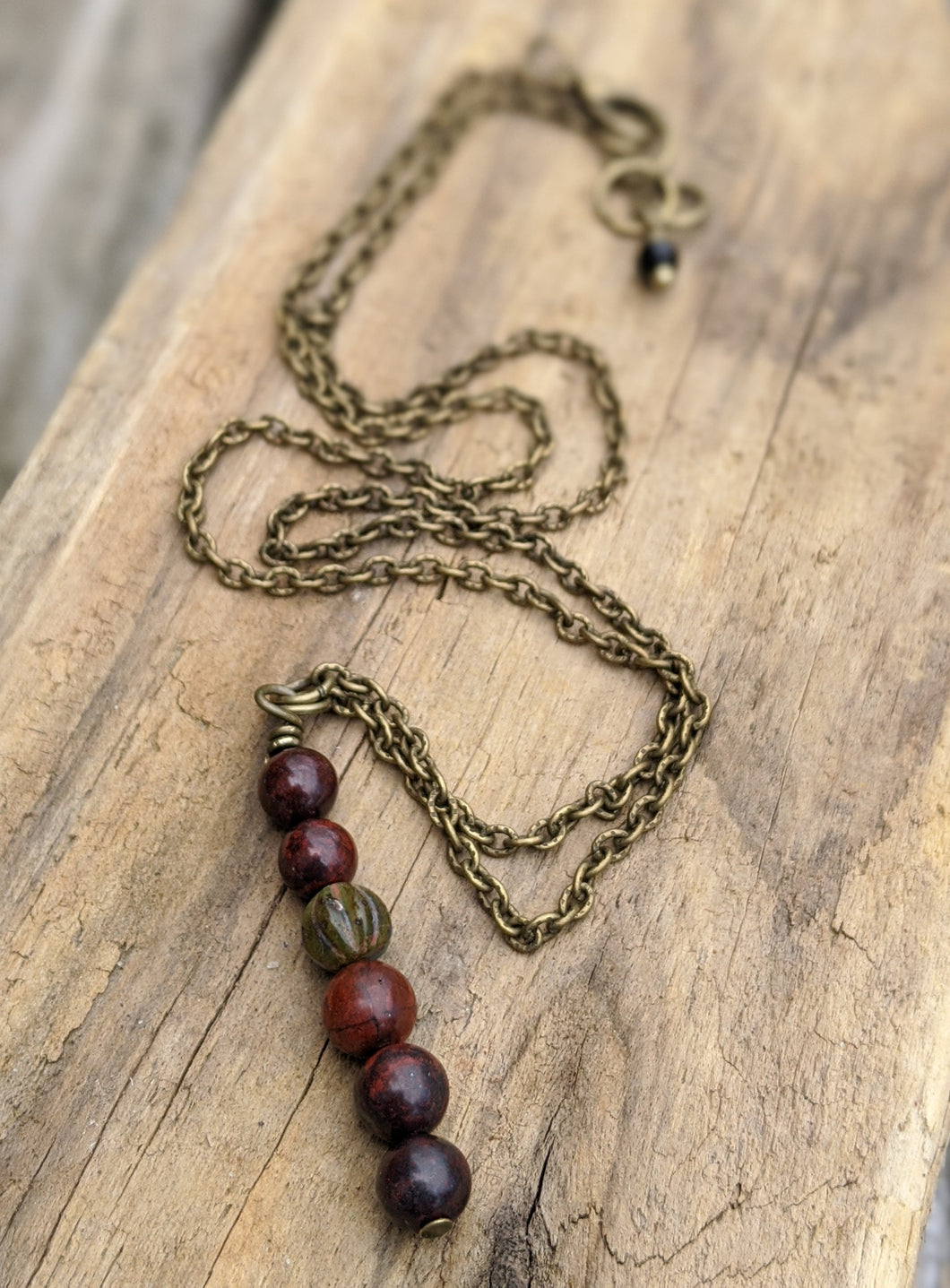 Simple Red Jasper Necklace - Minxes' Trinkets