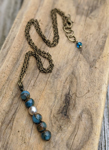 Simple Peruvian Blue Opal Necklace - Minxes' Trinkets