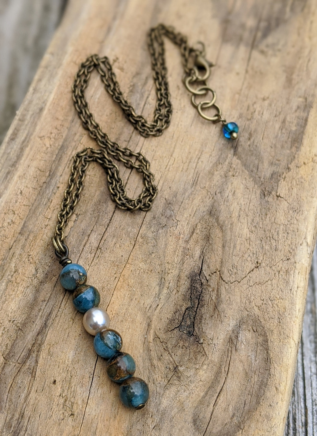 Simple Peruvian Blue Opal Necklace - Minxes' Trinkets