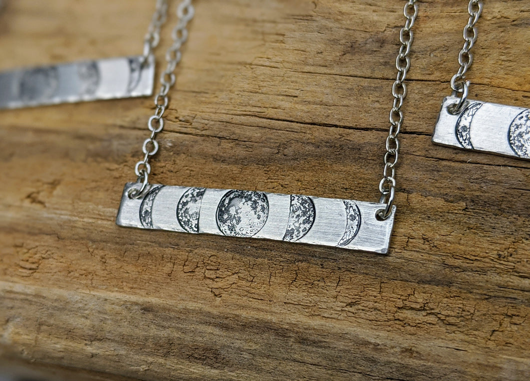 Moon Phase Bar Necklace - 16