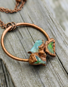 Ethiopian Opal Copper Electroformed Necklace I - Minxes' Trinkets