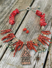 Load image into Gallery viewer, CUSTOM for Jerry - coral kuchi necklace - Minxes&#39; Trinkets