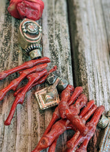 Load image into Gallery viewer, CUSTOM for Jerry - coral kuchi necklace - Minxes&#39; Trinkets