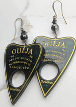 Load image into Gallery viewer, Ouija Planchette Earrings - hematite stars - Minxes&#39; Trinkets