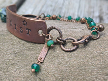 Load image into Gallery viewer, RESIST Wrist Reminder Bracelet - Copper Electroformed - Minxes&#39; Trinkets