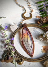 Load image into Gallery viewer, Relic Fairy Wing Rosary Necklace - Resin and Copper Electroformed 4