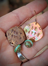 Load image into Gallery viewer, Hand Stamped Earrings - Don’t Worry, Be Happy