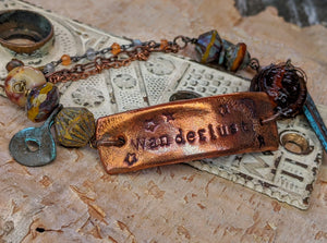 Wrist Reminder Copper Electroformed Bracelet - WANDERLUST