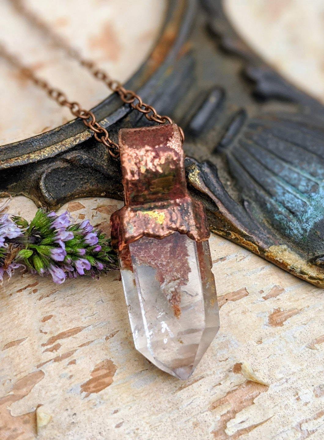 Quartz Point Electroformed Necklace - #6