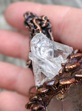 Load image into Gallery viewer, Morel Mushroom Electroformed Necklace with Quartz and Shelf Mushrooms
