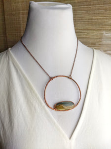 Landscape Jasper - Copper Electroformed Necklace - Minxes' Trinkets