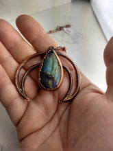 Load image into Gallery viewer, Open Moon and Multicolored Labradorite - Minxes&#39; Trinkets